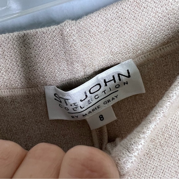 St. John Collection by Marie Gray Knit High Rise Wide Leg Pants M7 - Picture 4 of 5